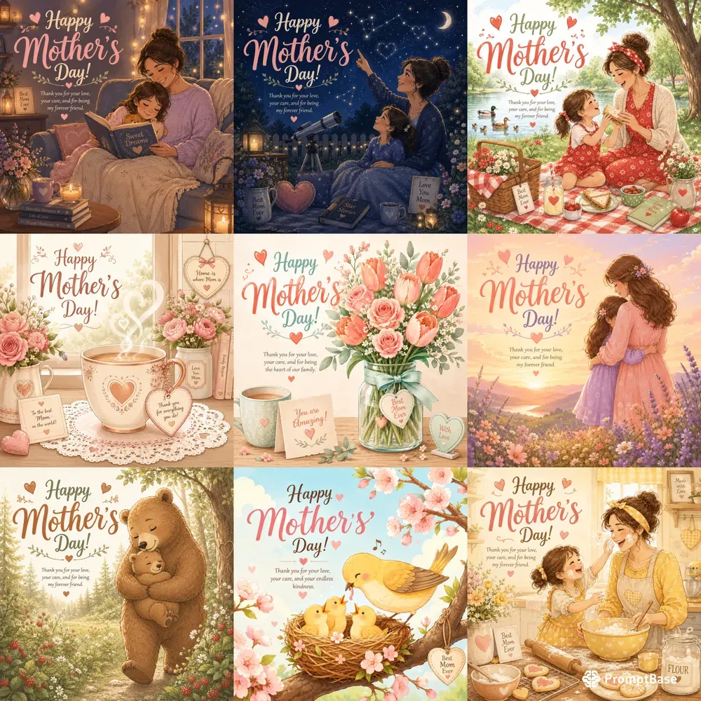 2D Mothers Day Card Collections