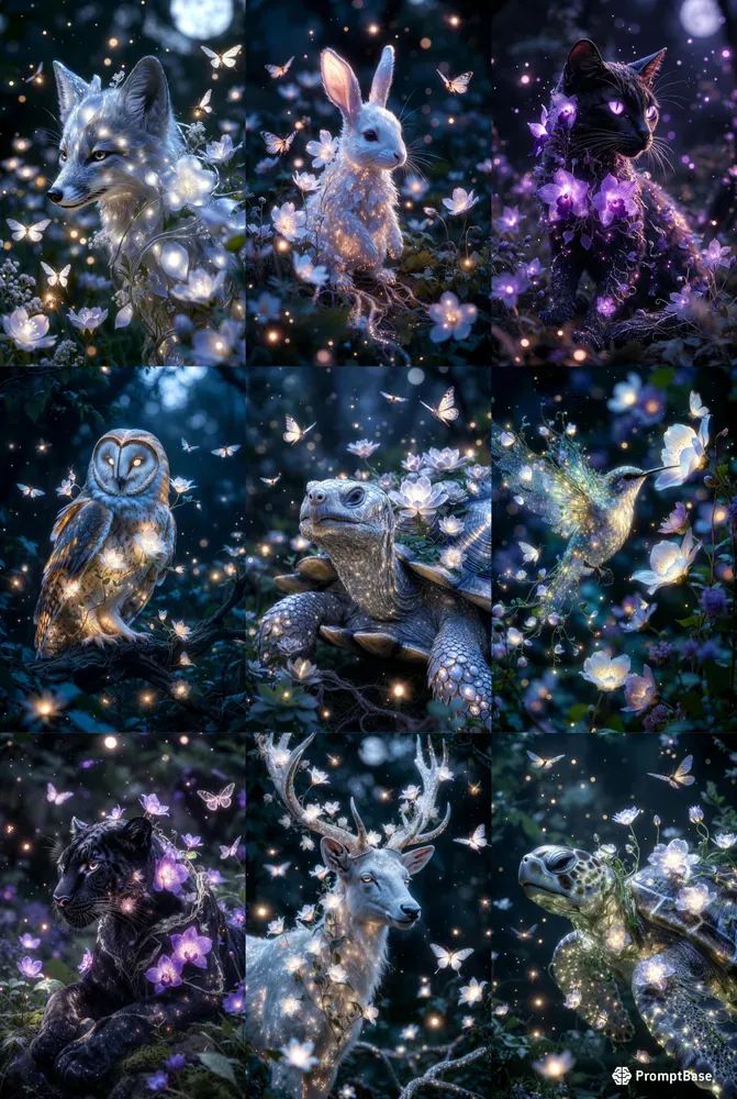 Lunar Blossom Spirit Portraits
