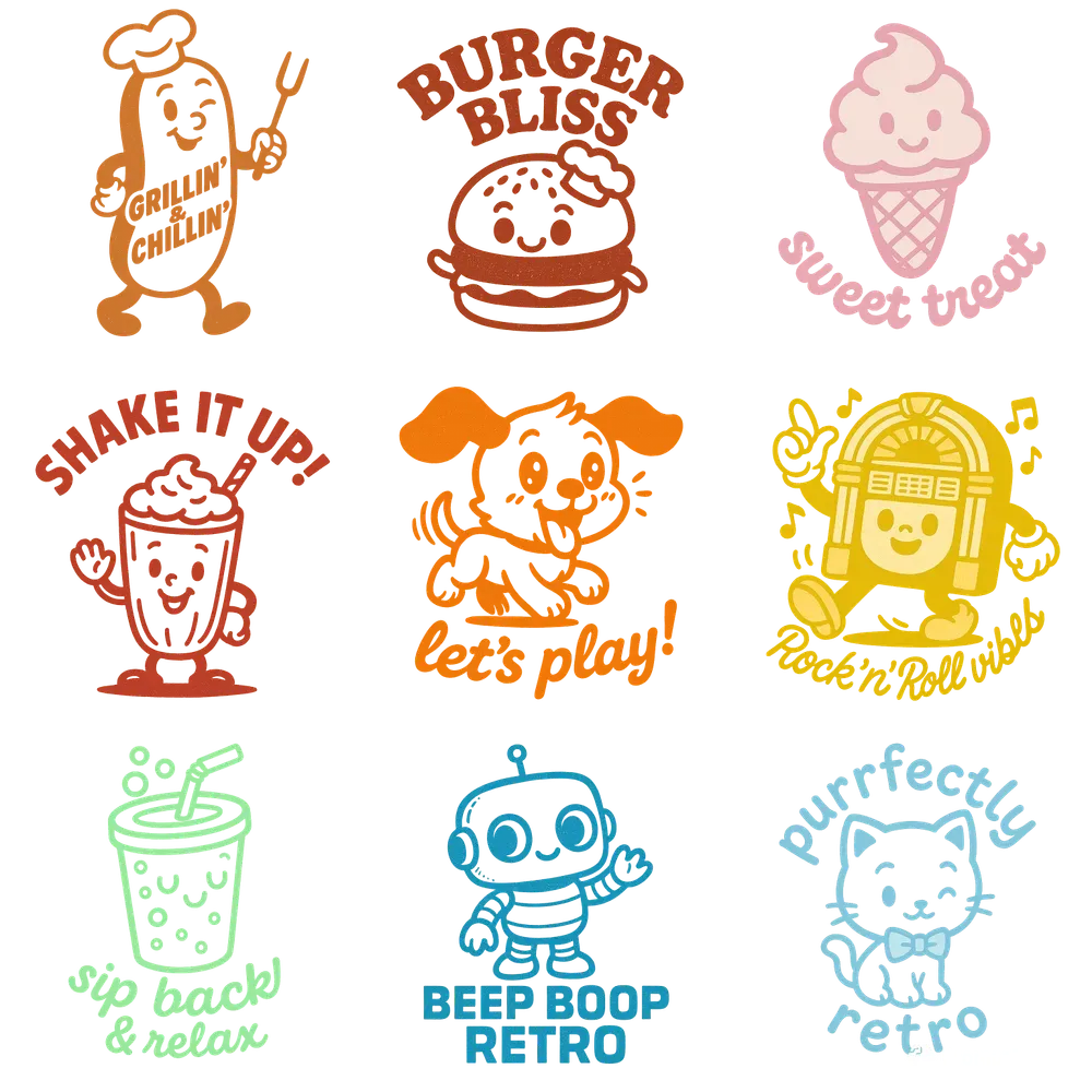Chibi Style Retro Tshirt Mascot Art