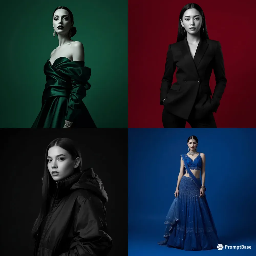 Monochromatic Luxury Fashion Portraits