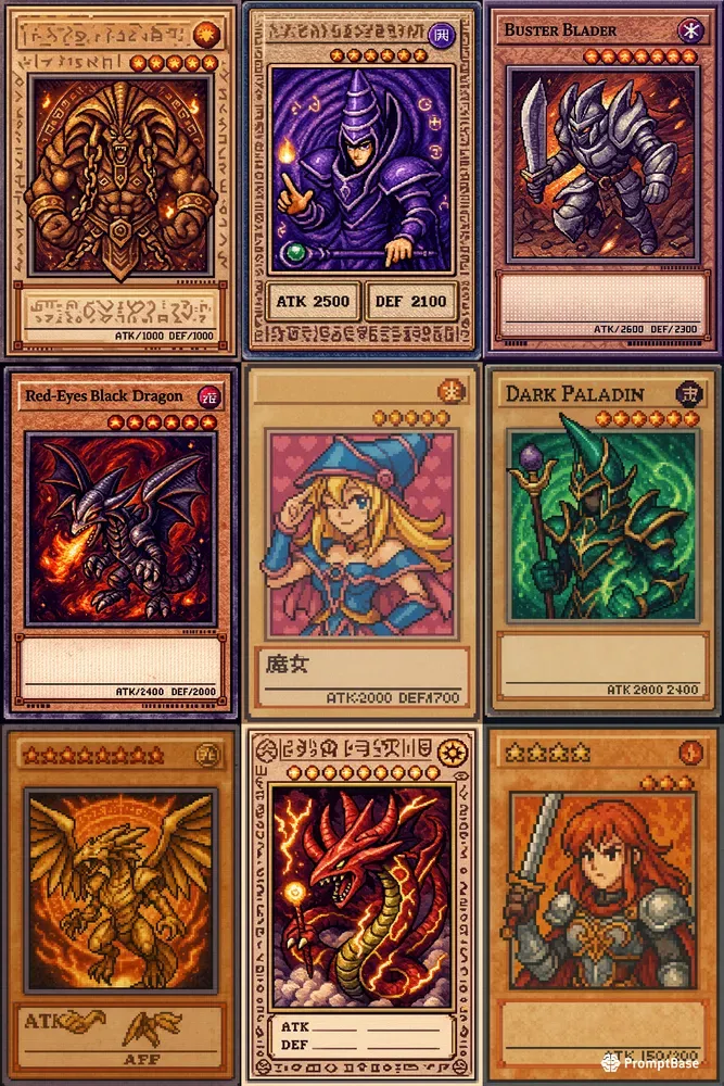 Pixel Art Cards Yugioh