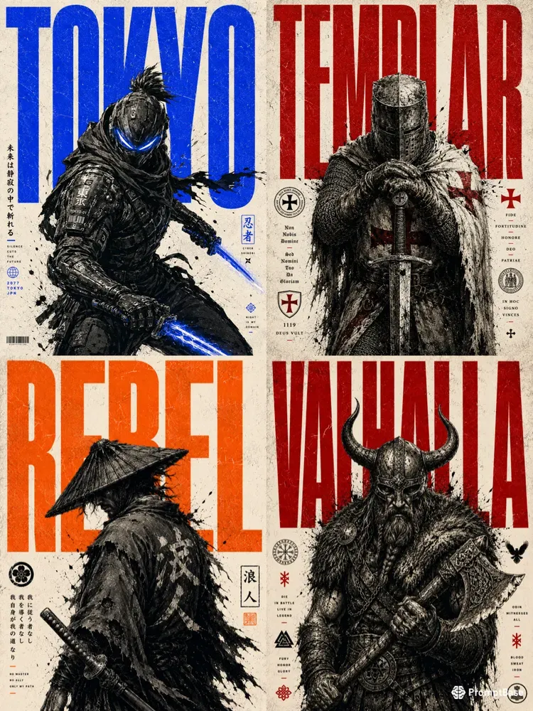 The Urban Grit Character Posters