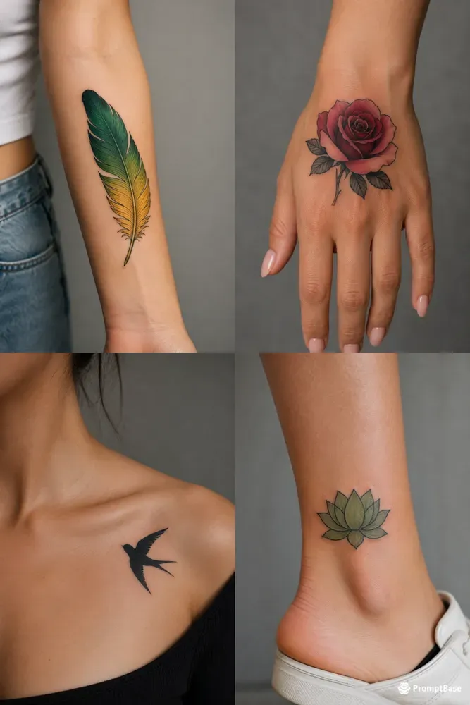 Beautiful Minimalist Tattoo Color Skins