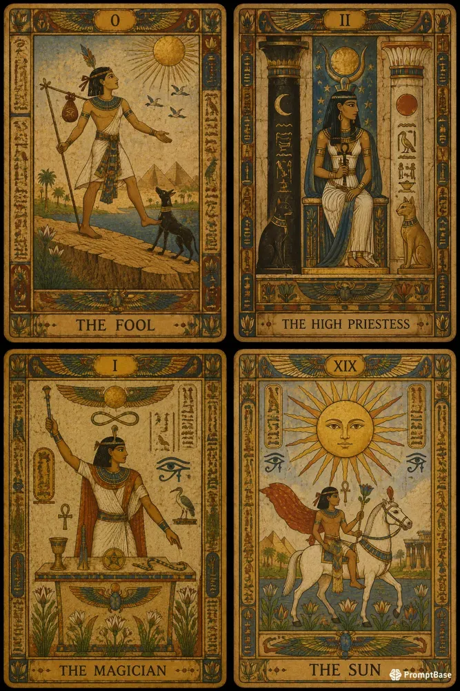 Ancient Egyptian Tarot Card Generator