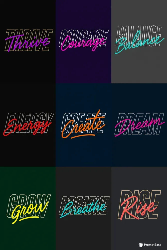 Modern Layered Typography Designs