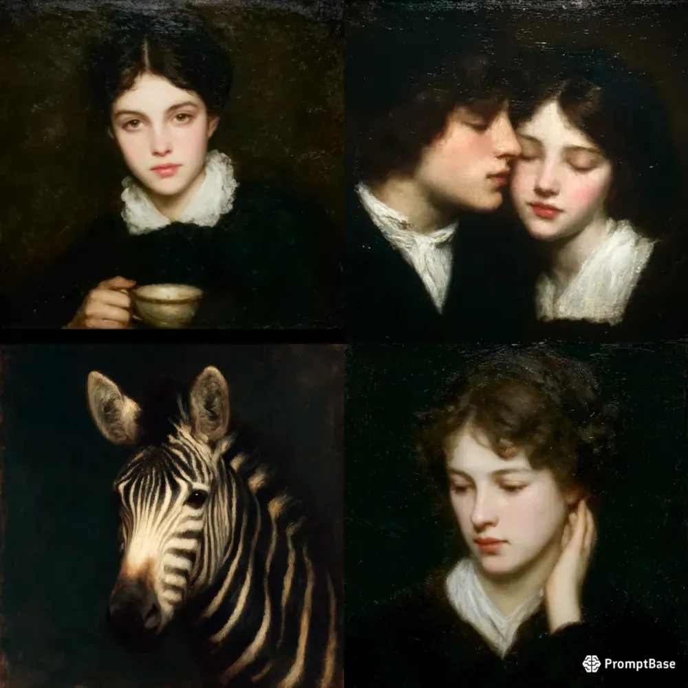 Luminous Dark Oil Portraits