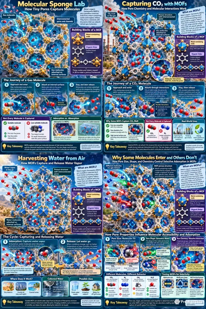 3D Molecular Sponge Science Infographics