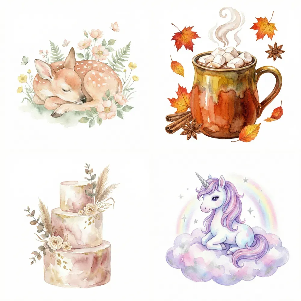 Premium Watercolor Clipart Creators