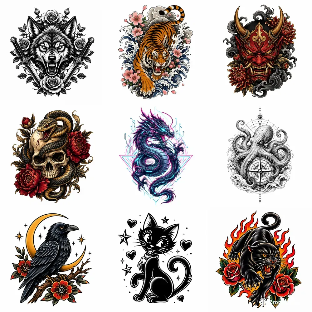 Tattoo Flash Tshirt Designs