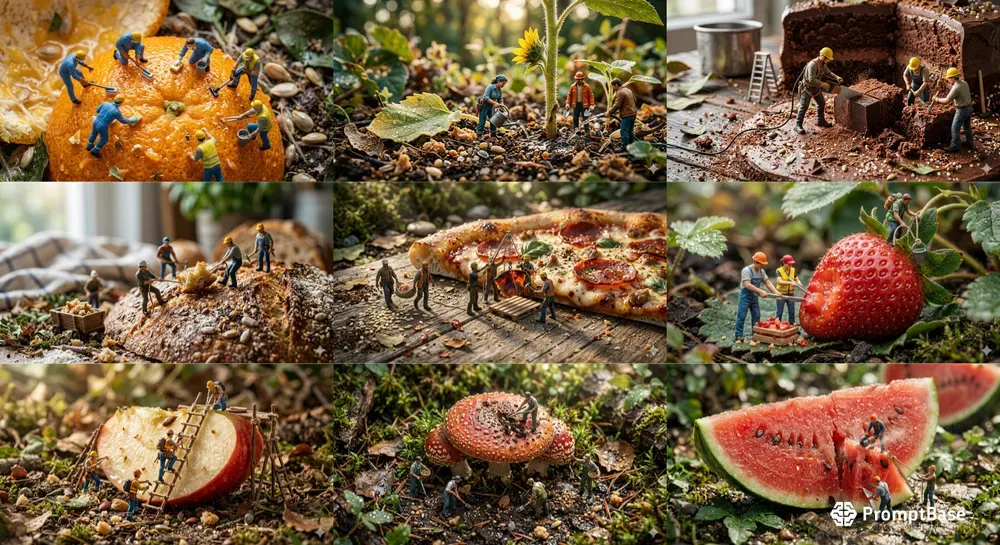 Tiny Workers Macro Food Factories