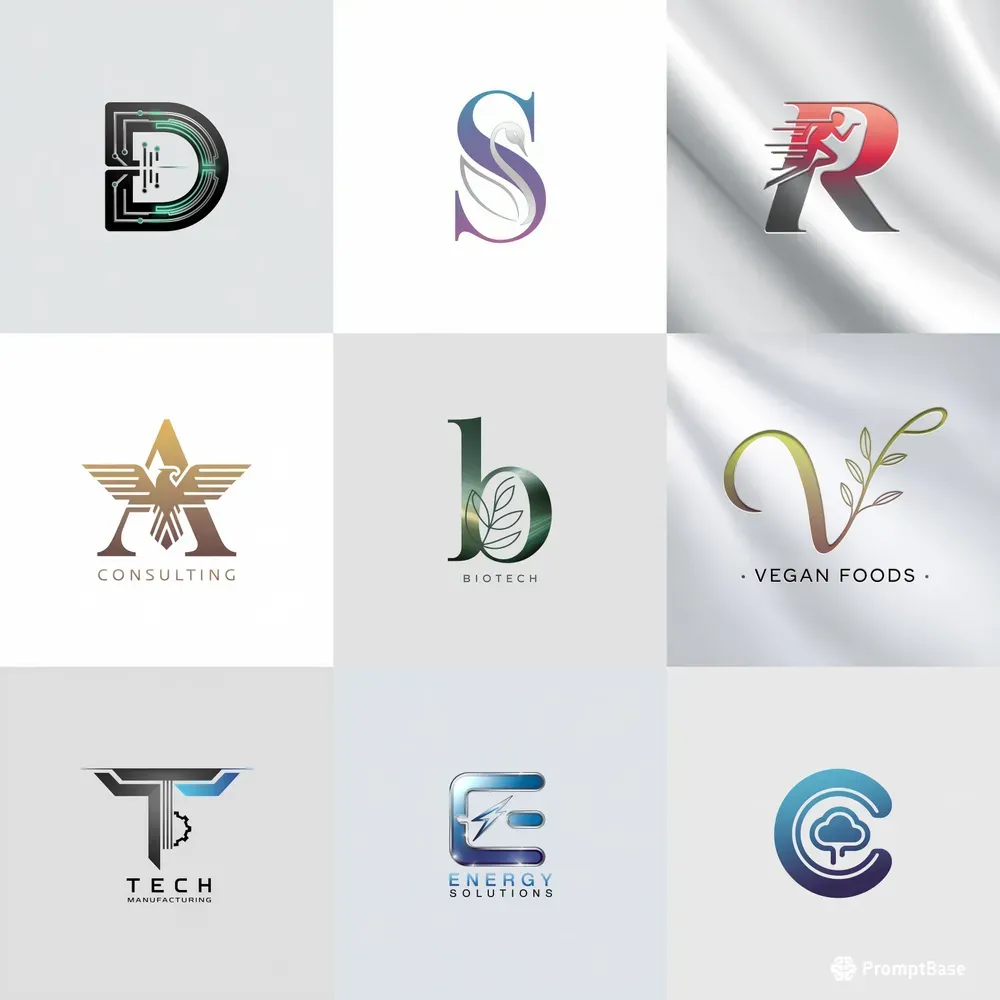 Flat Vector Initial Logos