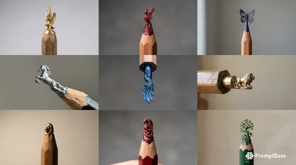 Intricate Pencil Tip Miniature Sculptures