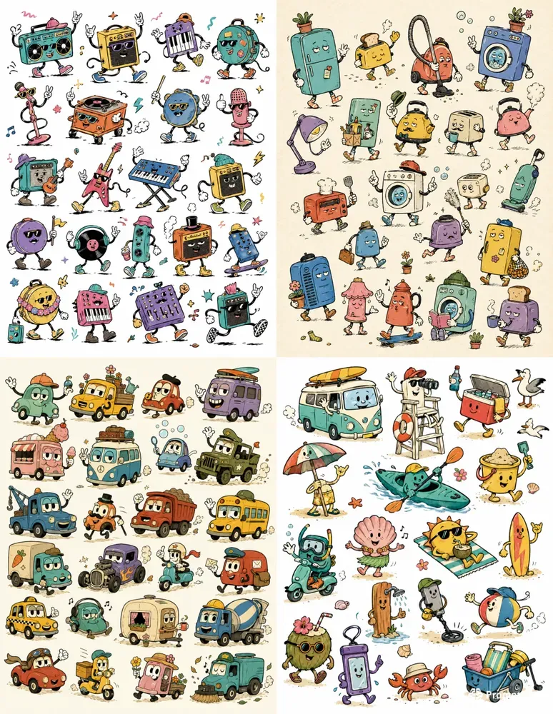 Retro Mascot Creator Sets