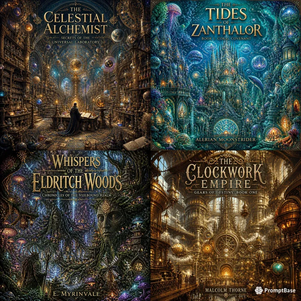 Epic Complex Fantasy Book Covers Generator