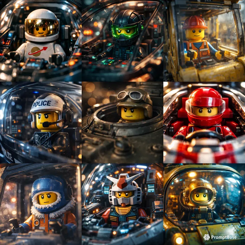 Cinematic Macro Lego Cockpits