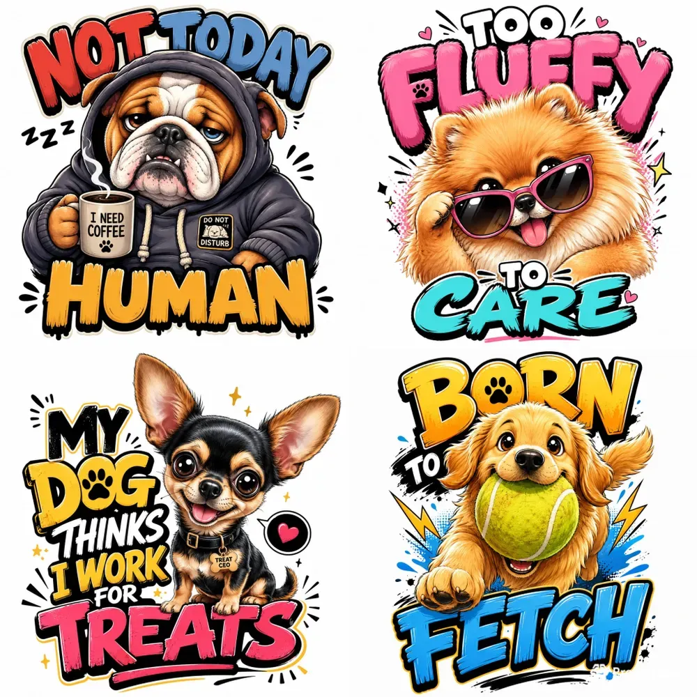 Funny Cute Dog Mascot Tshirts