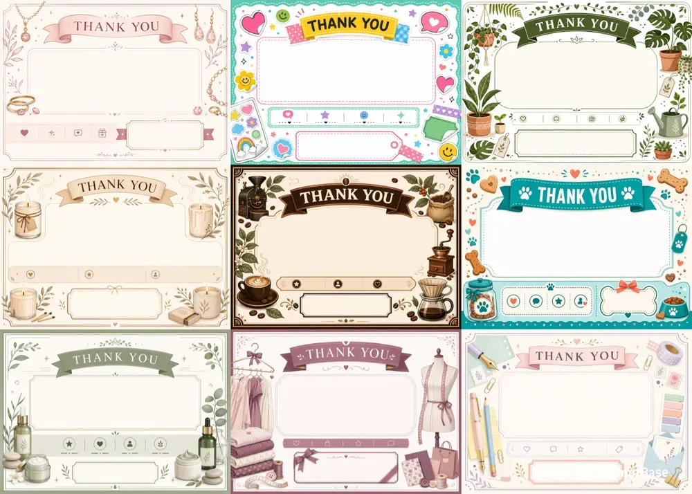Packaging Thank You Card Designs