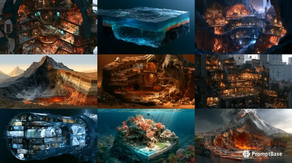 Crosssection Cutaway Art Generator