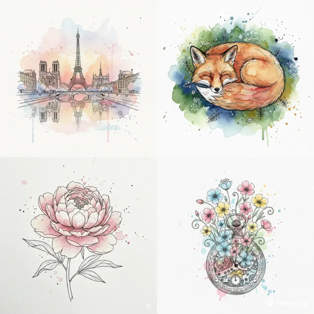 Dreamy Watercolor Fineliner Inks