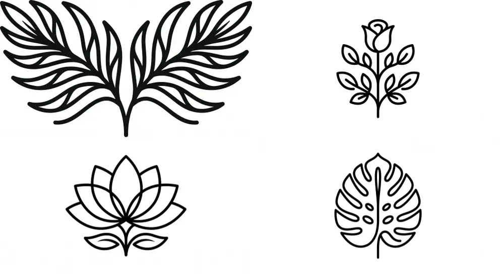 Luxury Botanical Monoline Logos