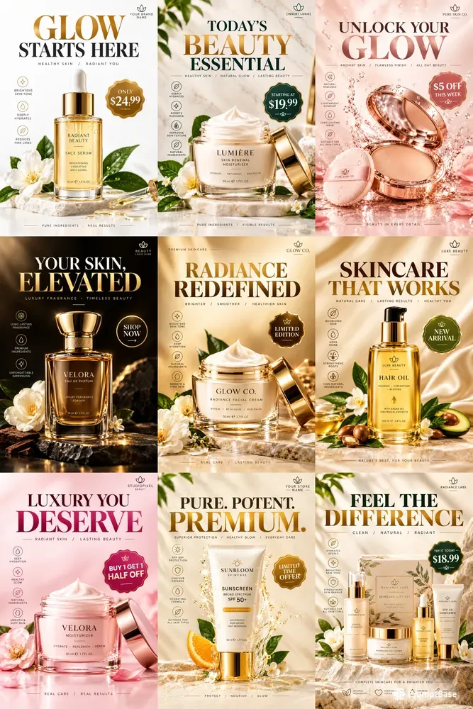 Skincare Beauty Ad Poster Generator