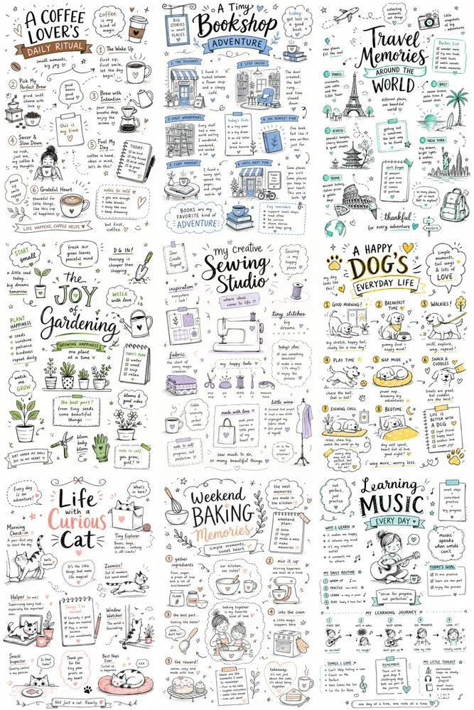 Whimsical Handwritten Sketchnotes