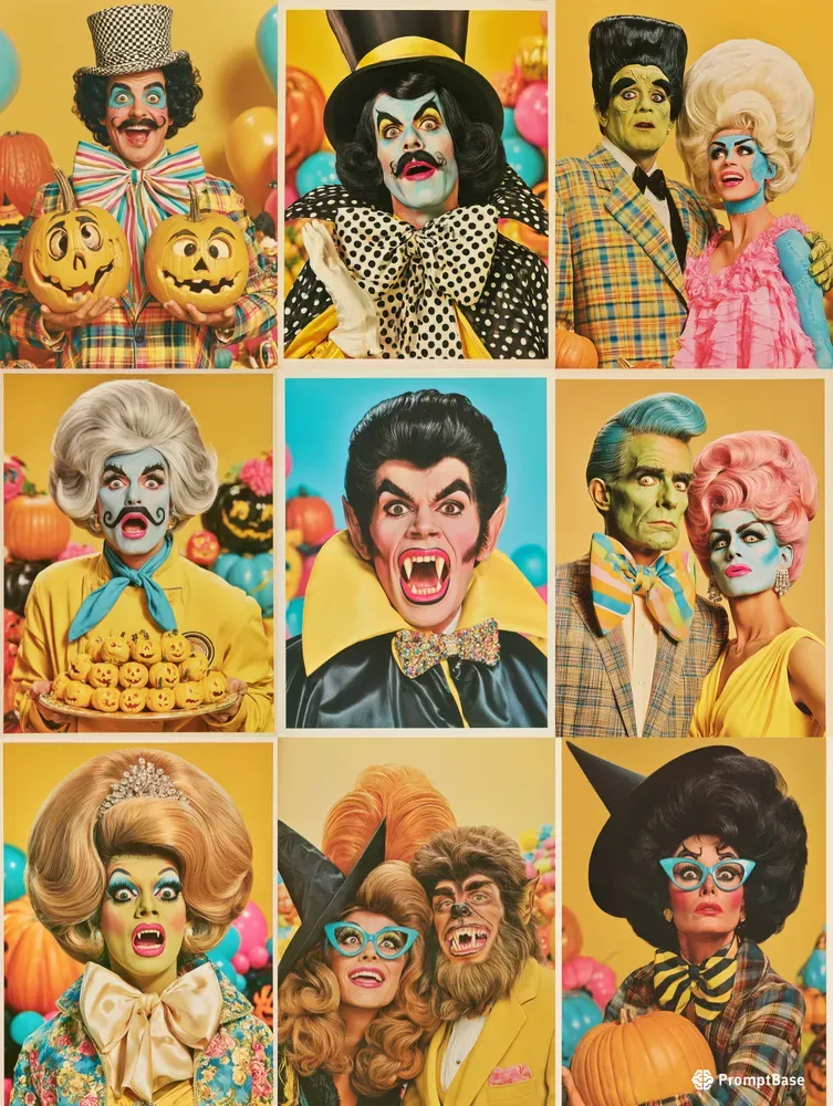 Campy Retro Halloween Portraits