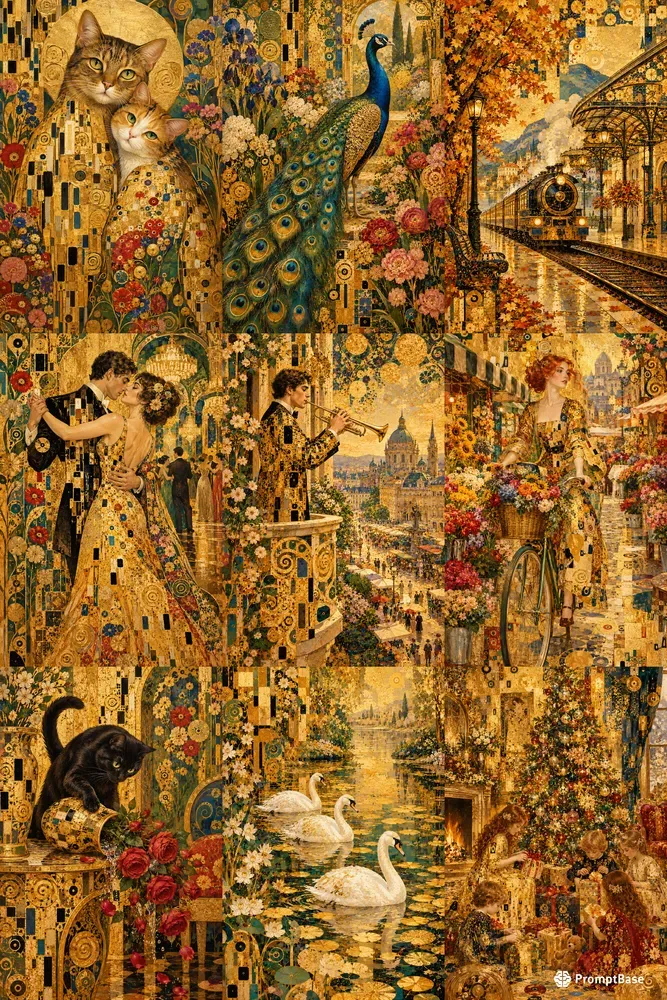 Gustav Klimt Inspired Art Generator