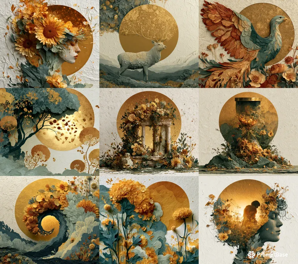 Ethereal Botanical Cosmos Art
