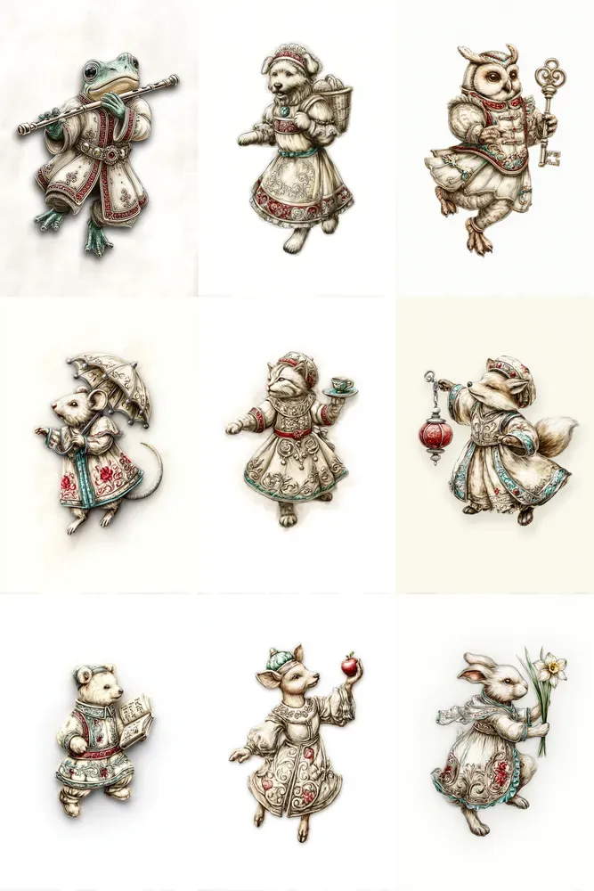 Victorian Folk Animals