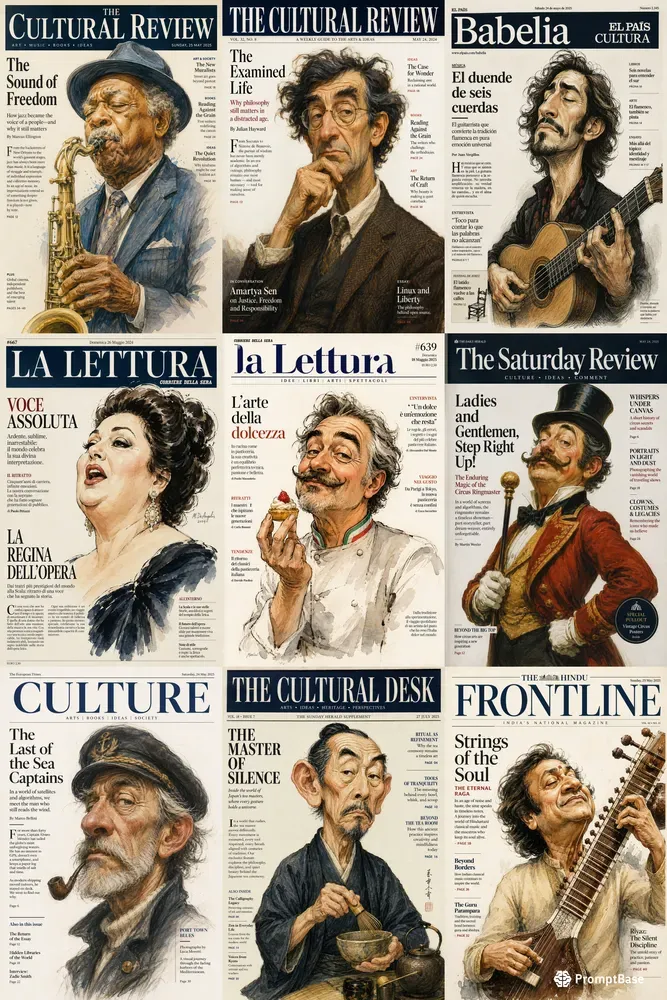 Vintage Editorial Caricatures