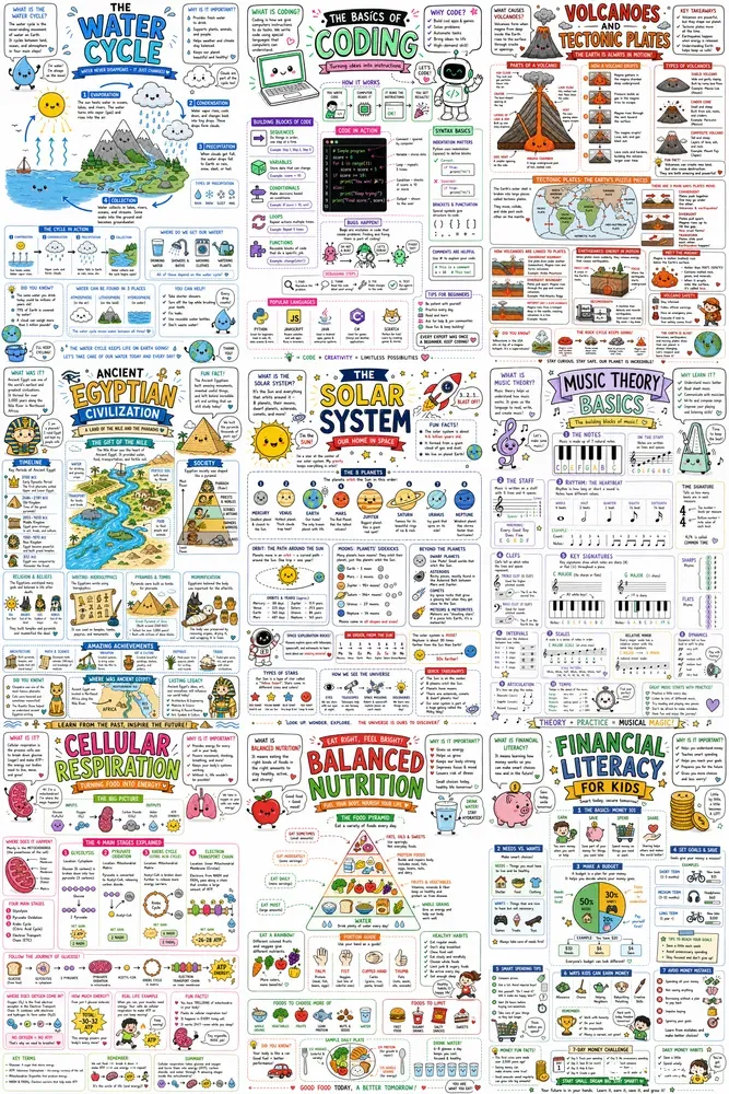 Sketchnote Whiteboard Learning Posters