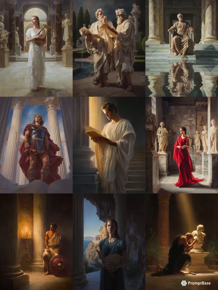 Neoclassical Oil Paintings