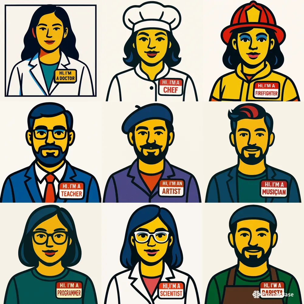 Pop Power Professions In Pop Art Style