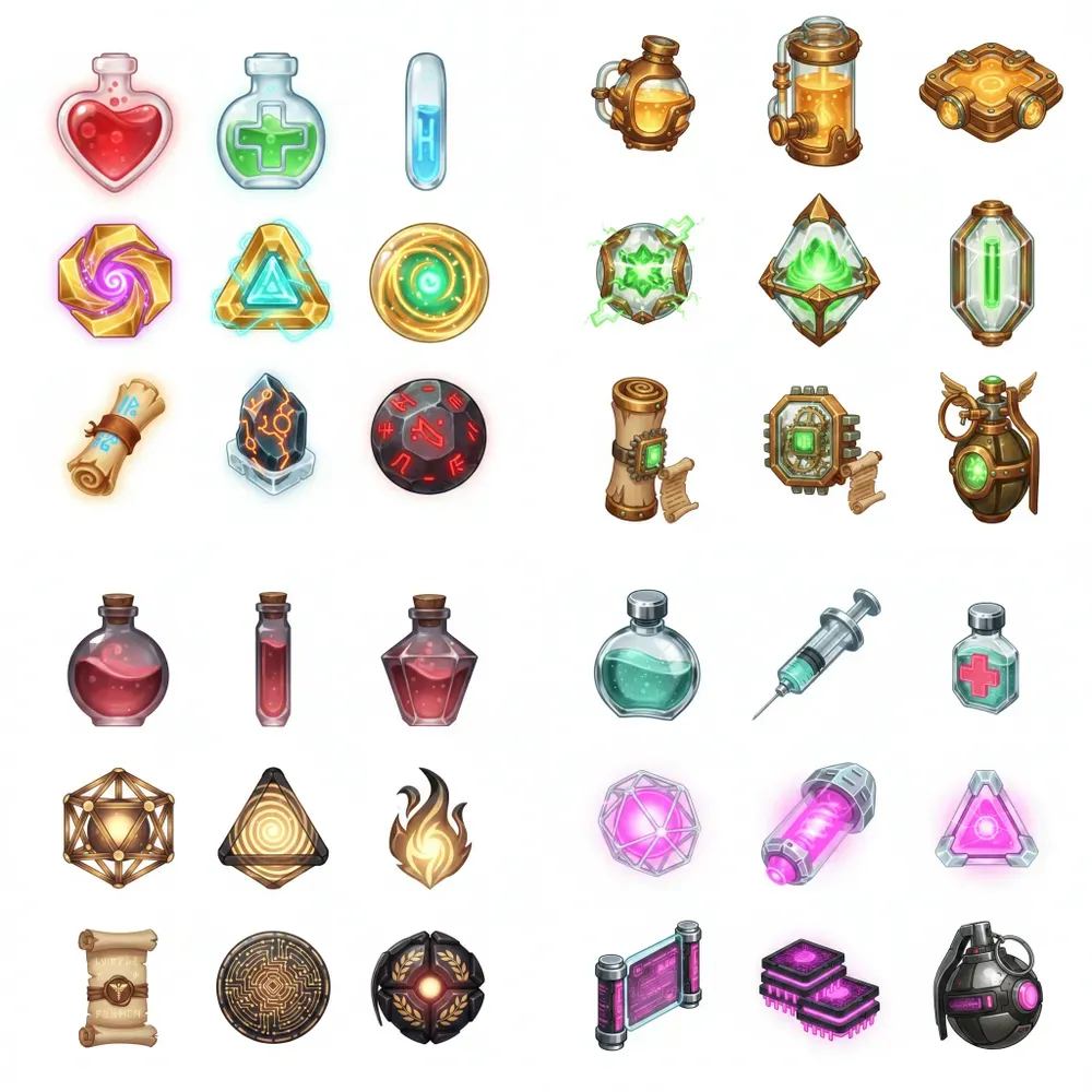 Arcane Consumables 3x3 Game Sprites