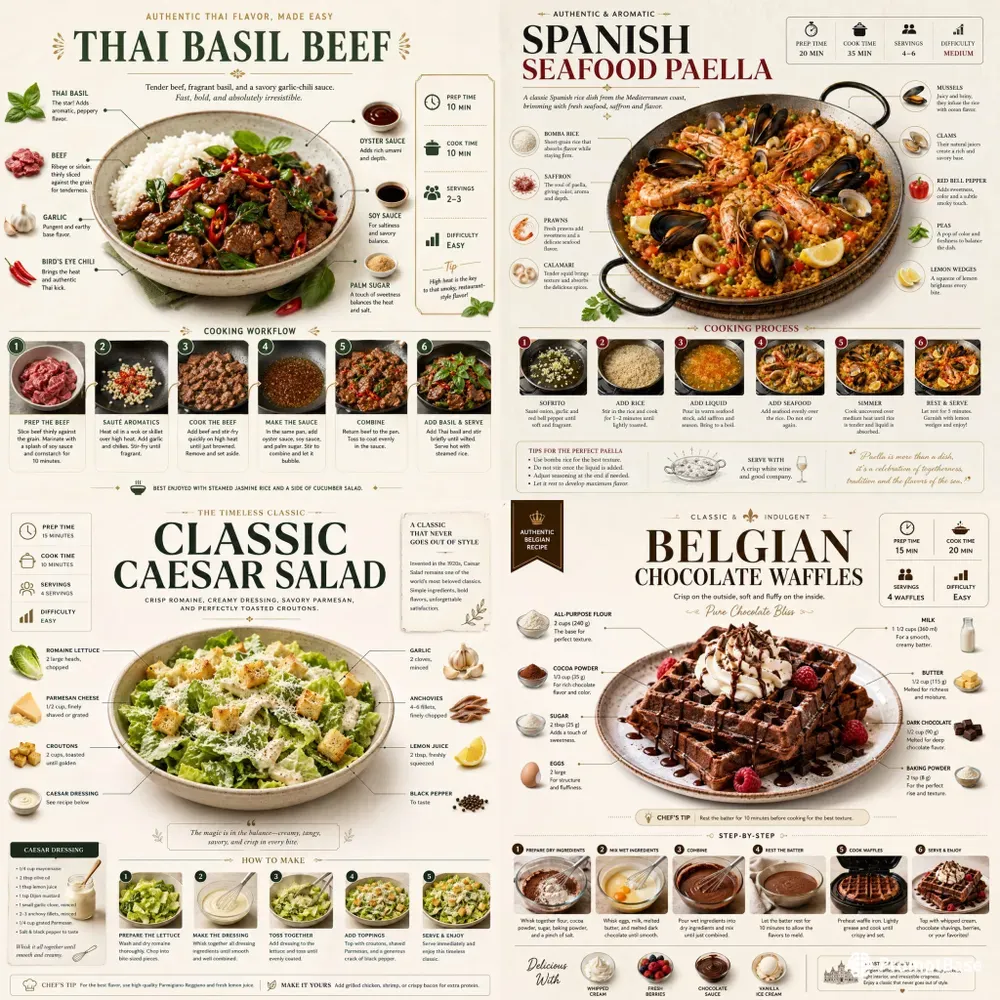Premium Editorial Recipe Infographics