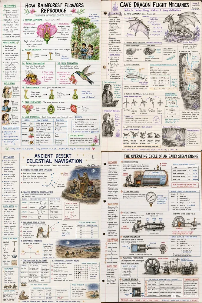 Handwritten Study Sheet Builders
