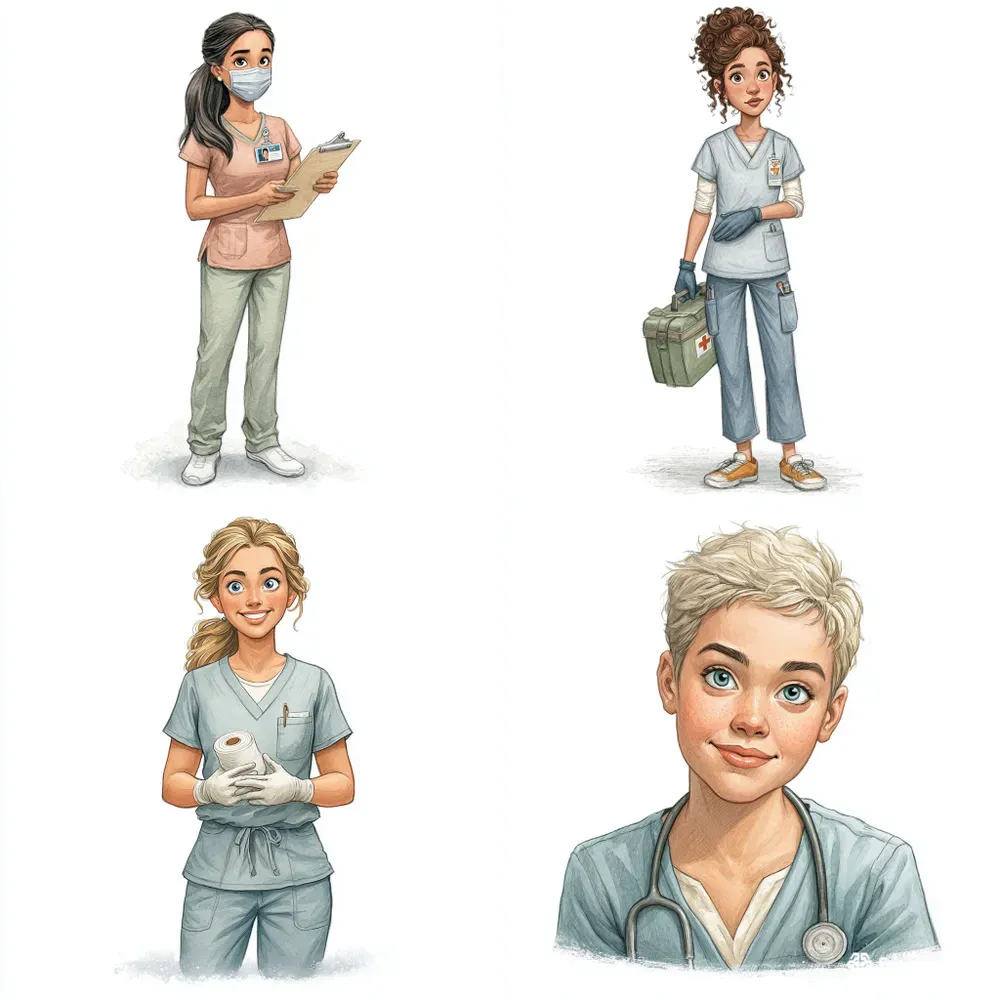Professional Nurse Watercolor Clipart