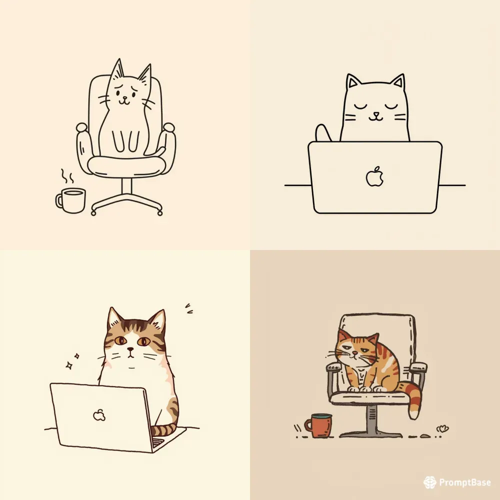 Aesthetic Customizable Moody Cat Characters