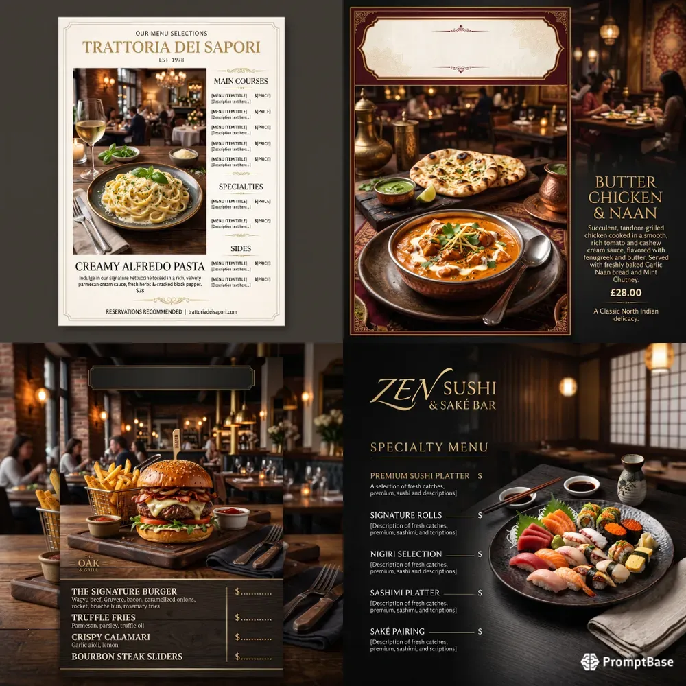 Restaurant Menu Poster Creators