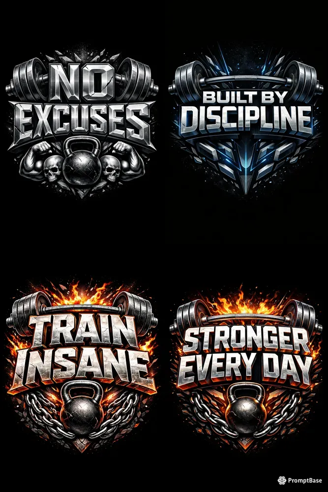 3D Bold Gym Motivation T Shirt Graphics