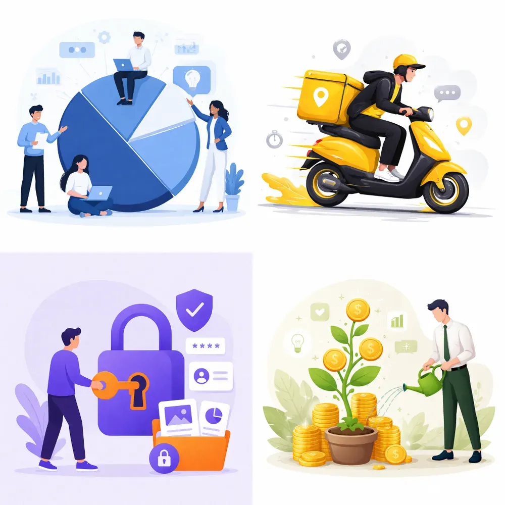 Modern UIux Corporate Vector Art