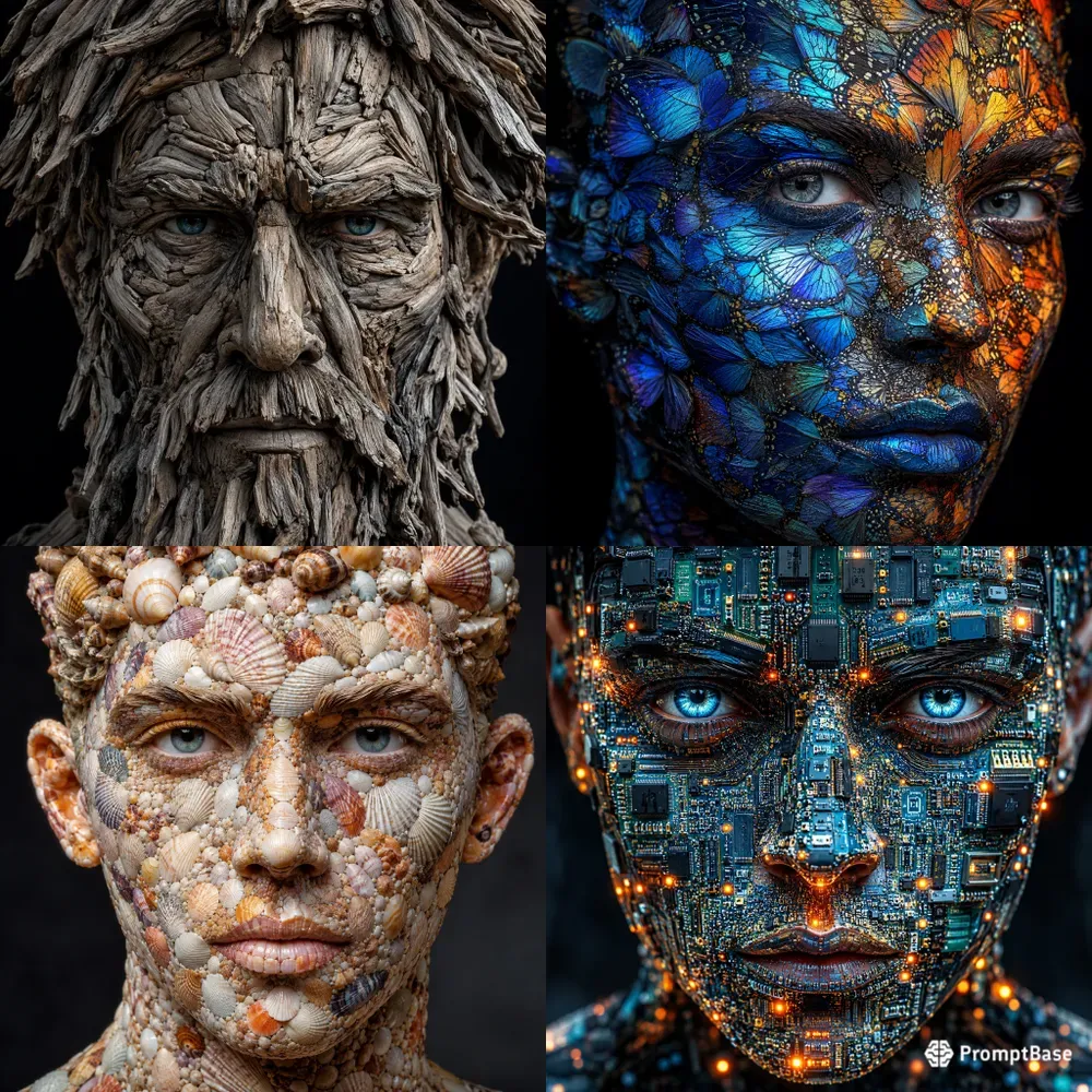 Hyperreal Object Face Fusions