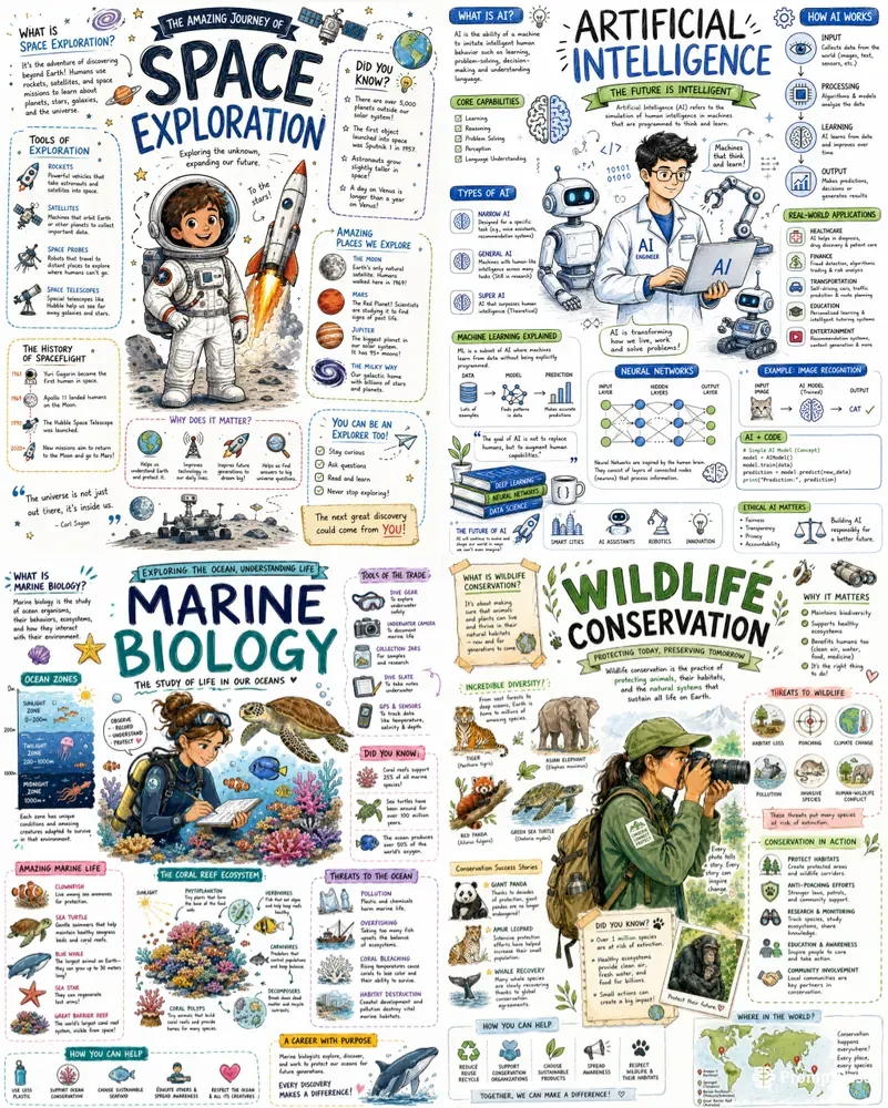 Handdrawn Info Poster Kits