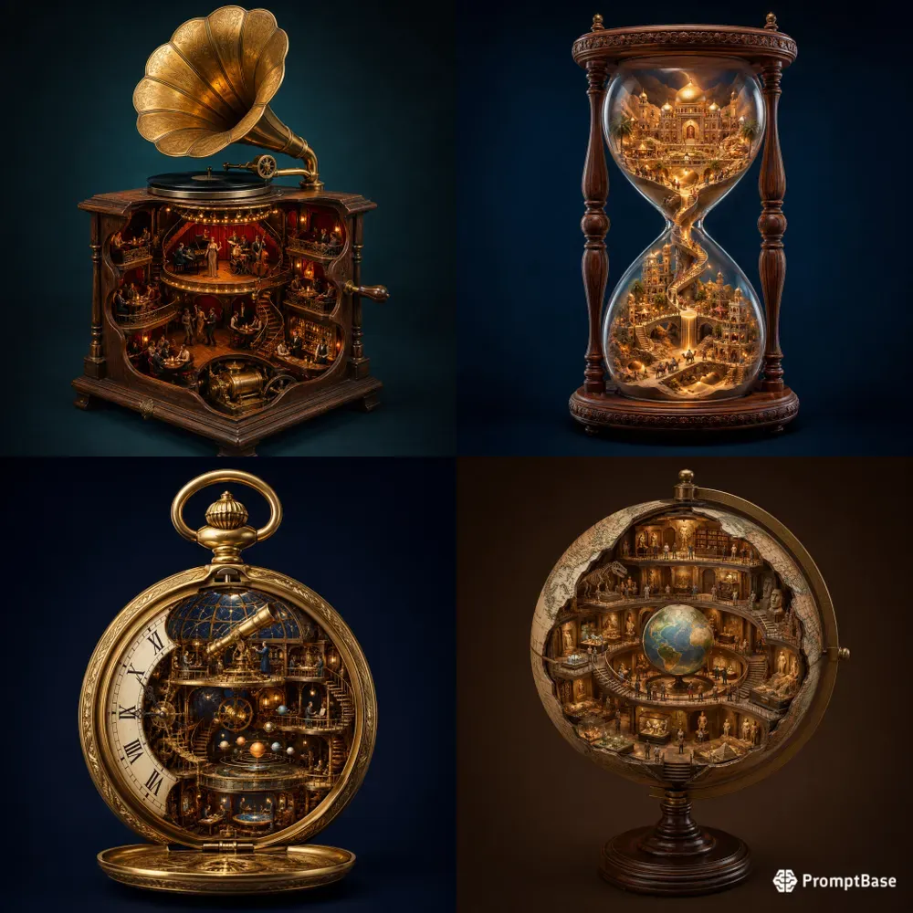 Luxury Cutaway Miniature Worlds
