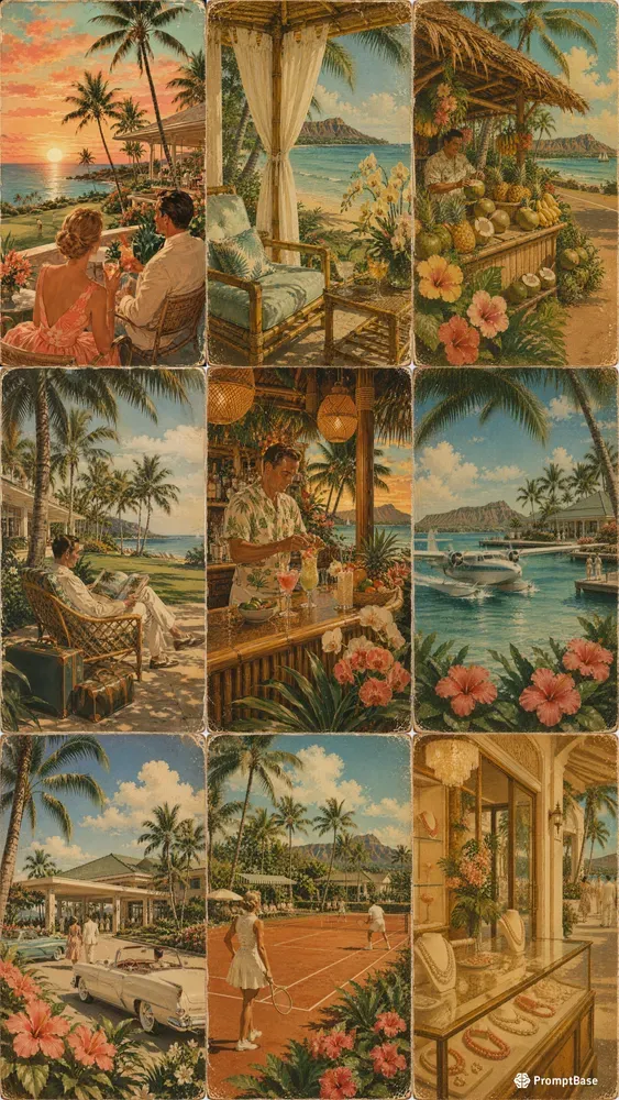 1960s Hawaii Country Club Postcards