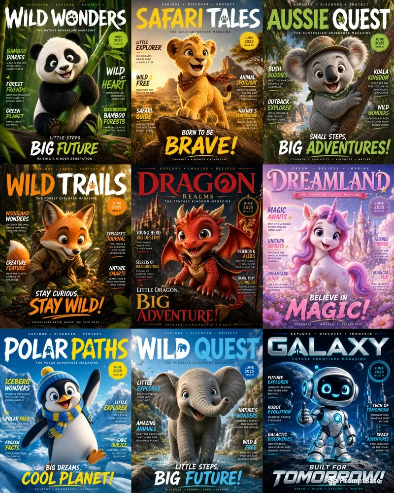 3D Cartoon Editorial Cover Creators