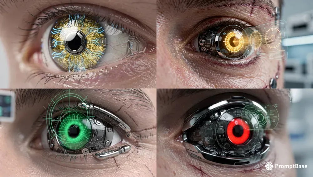 Realistic Bionic Eye Tech Gen Flux
