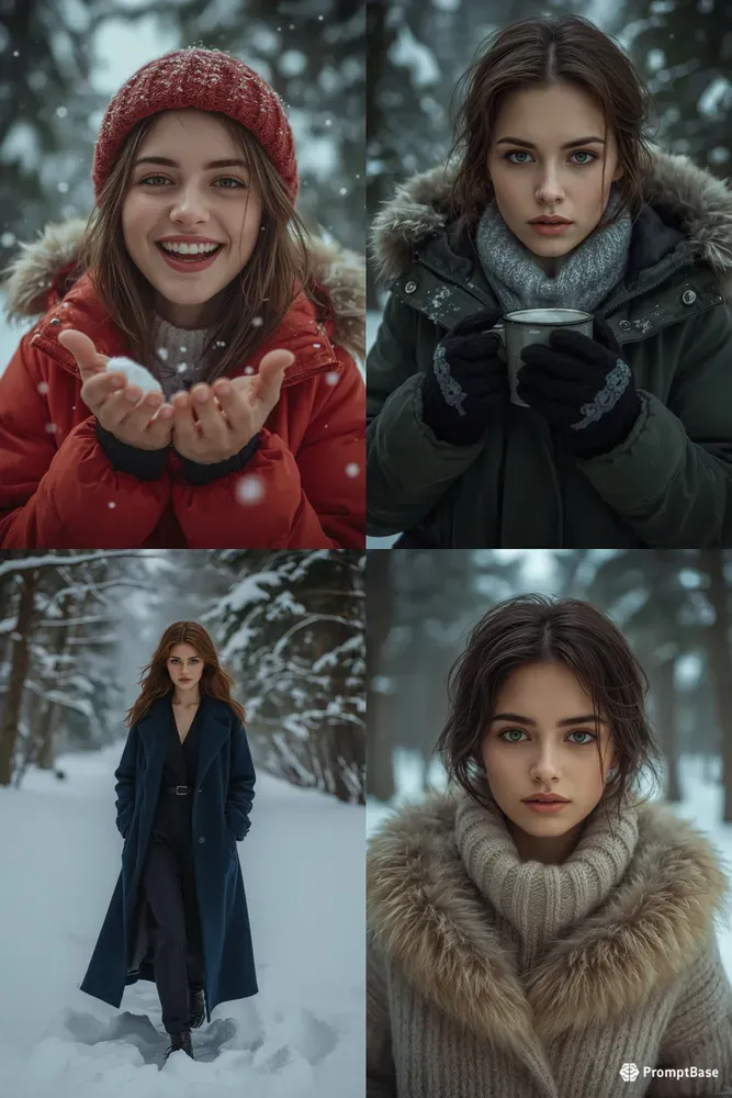Beautiful Women In Winter Fashion