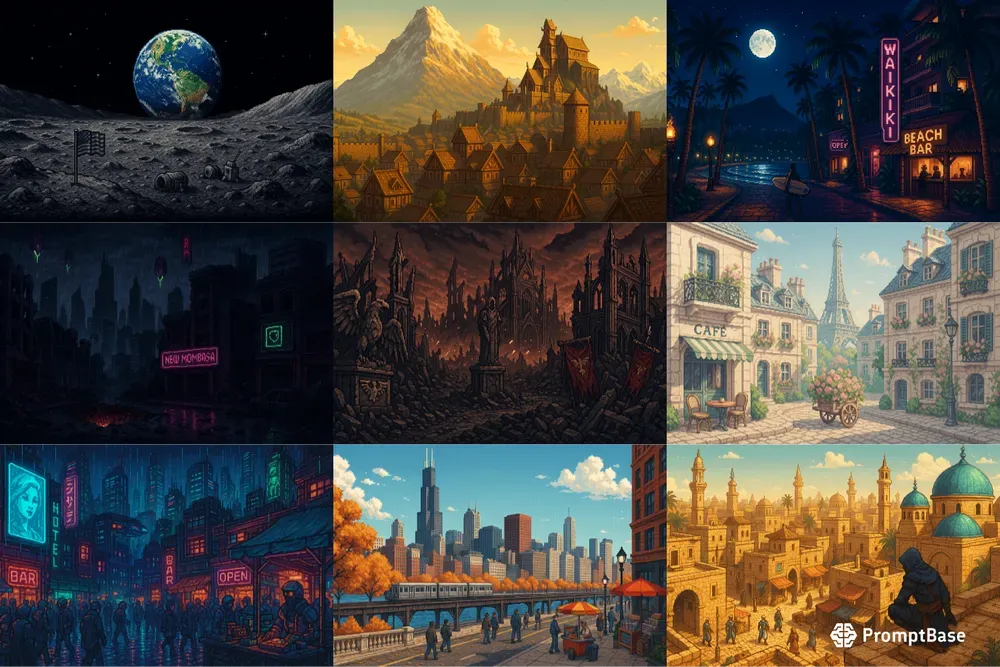 16bit City Inspired Wallpapers